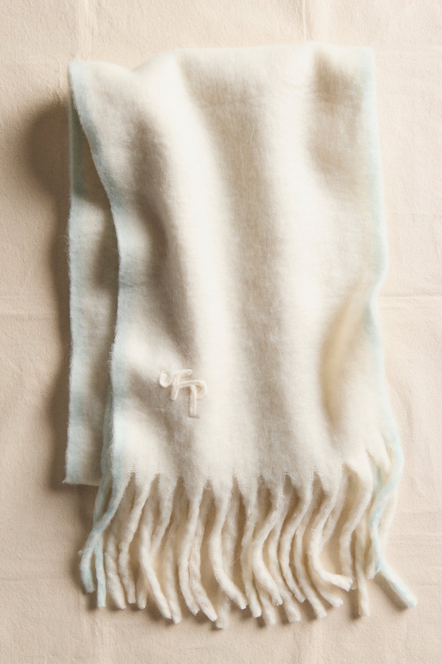 Winter Chill Blanket Scarf in Ivory