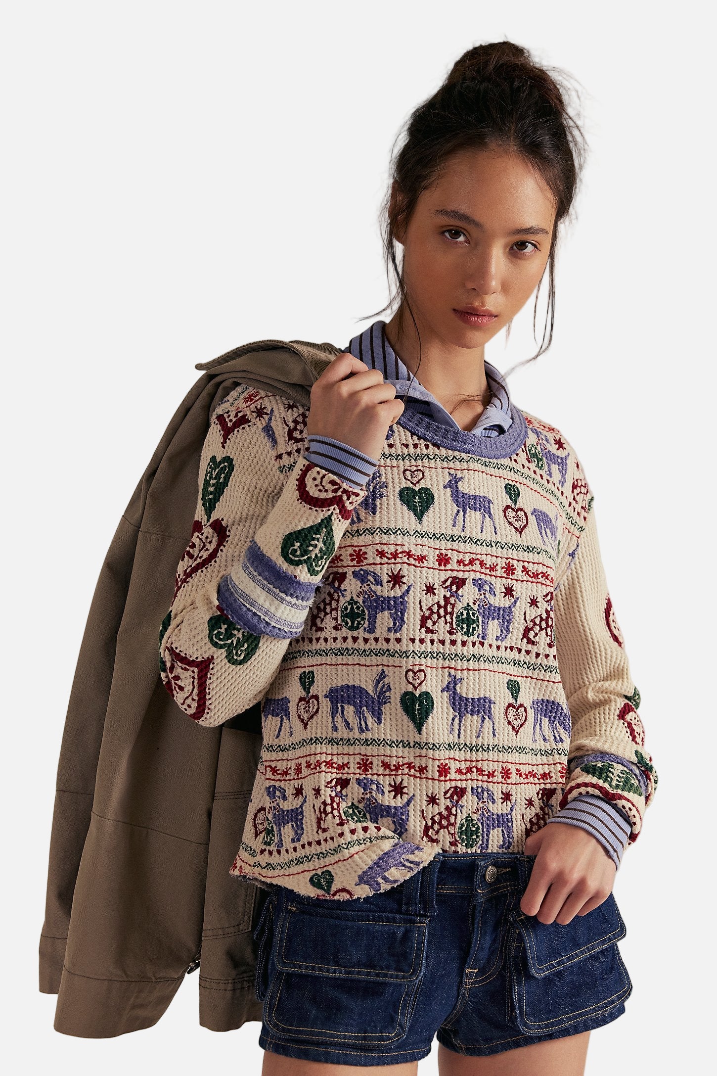 Blissful Layering Tee in Snowdrop Combo