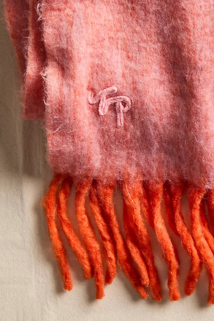 Winter Chill Blanket Scarf in Pink