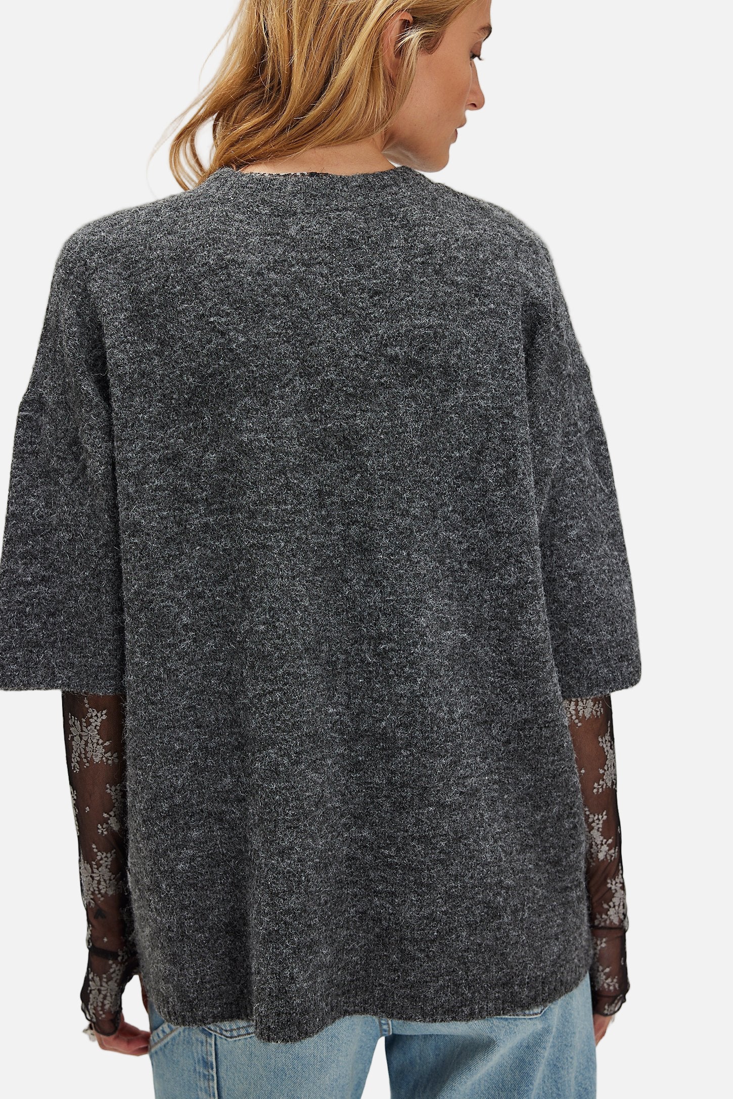 Margot Sweater Tee in Charcoal Heather