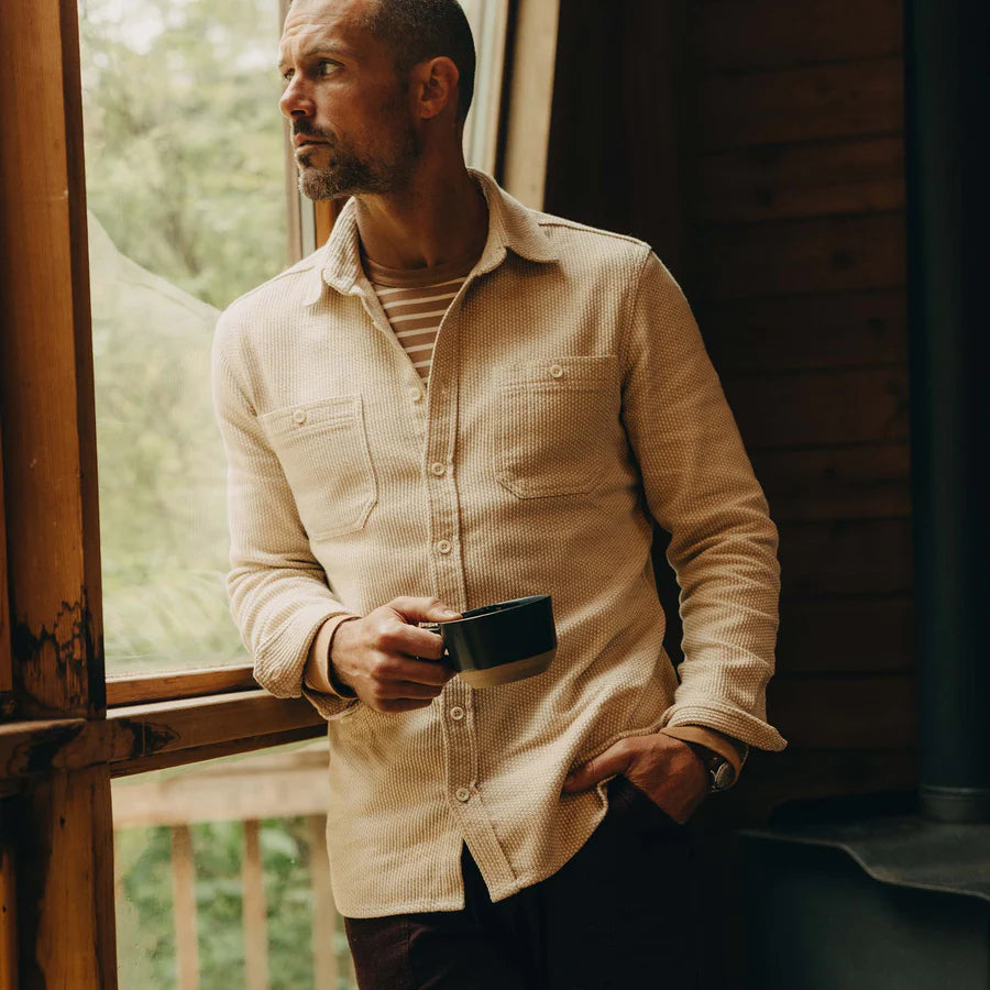 The Utility Shirt in Natural Shashiko