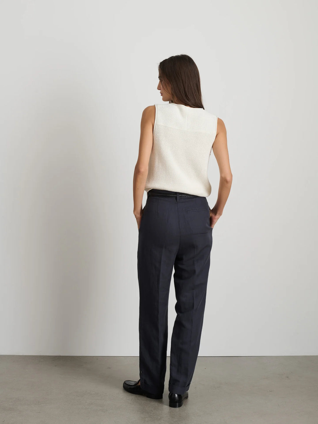 Double Pleat Pant in Twill
