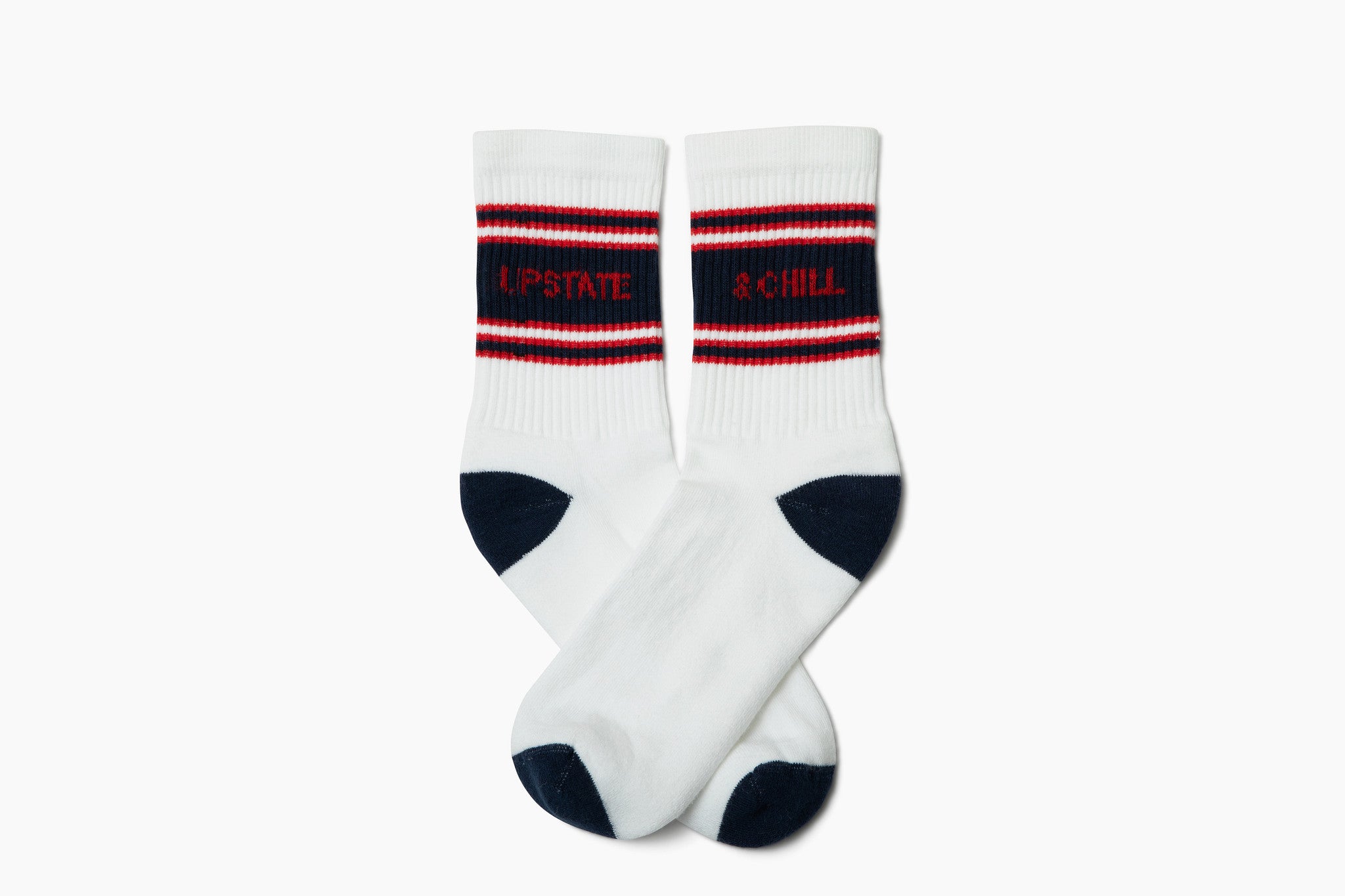 Upstate & Chill® Sock - White/Blue/Red
