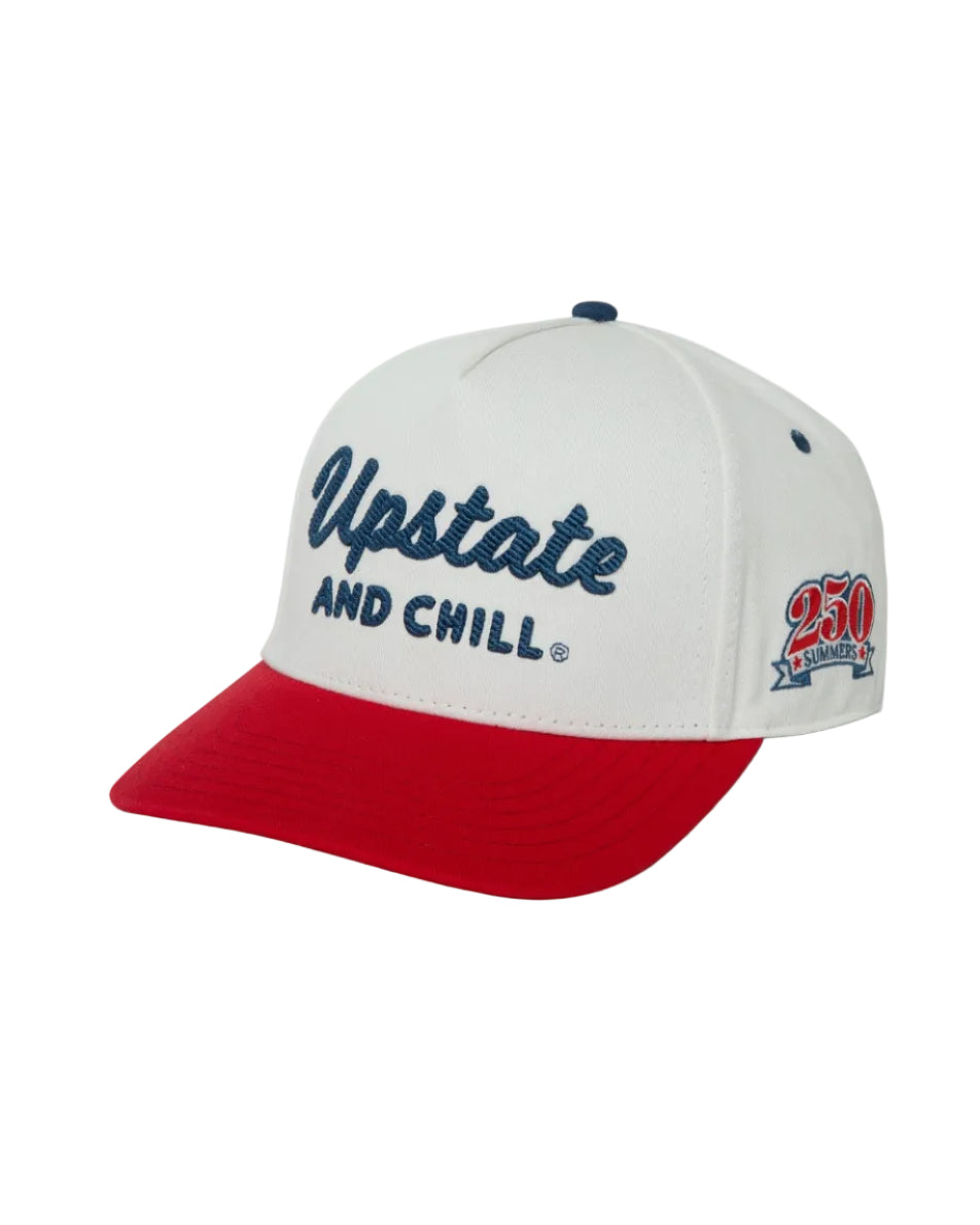 Upstate & Chill® Script Hat - Red Bill