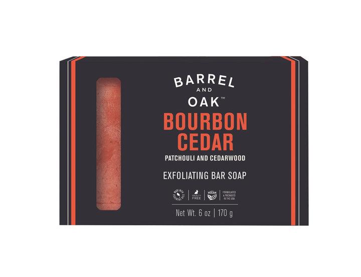 Bourbon Cedar 6oz Exfoliating Soap Bar