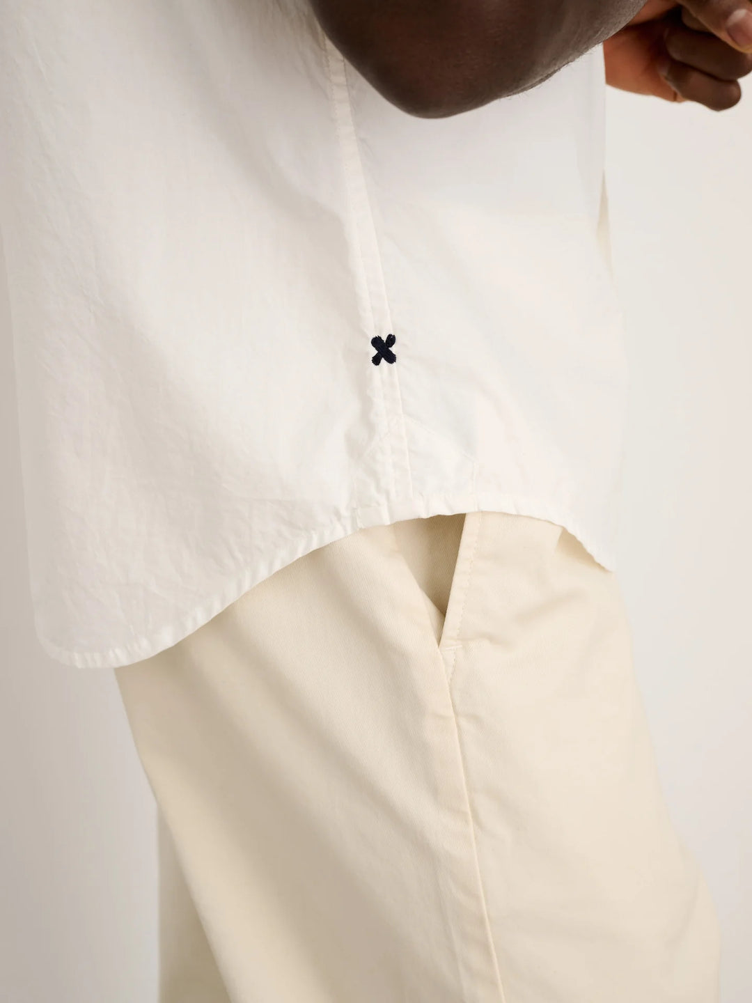 Short Sleeve Mill Shirt in Paper Poplin