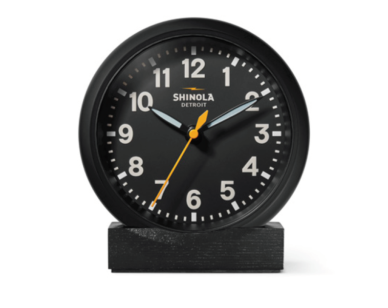 Runwell Desk Clock - Black