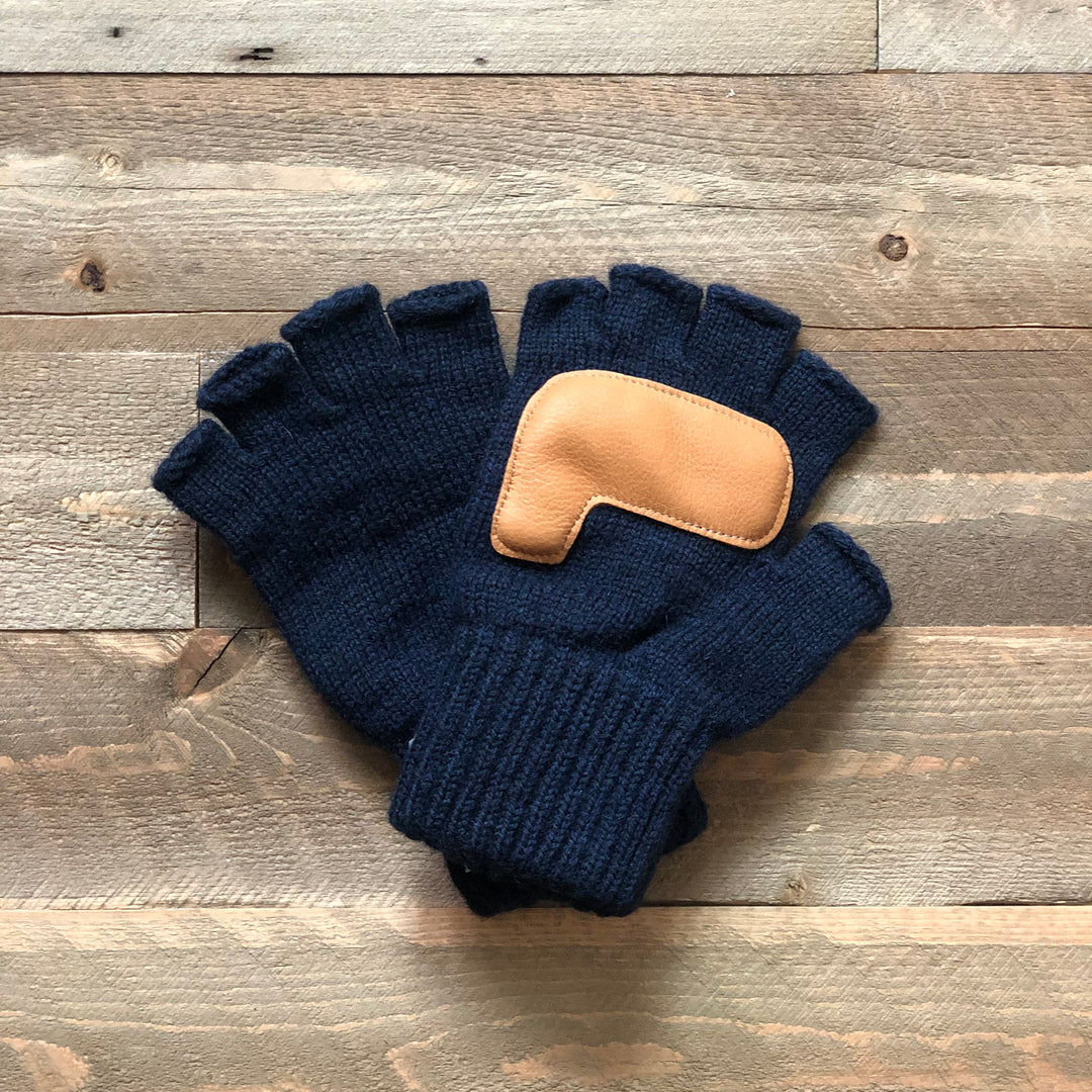 Fingerless Wool Glove with Deerskin – Hamilton & Adams